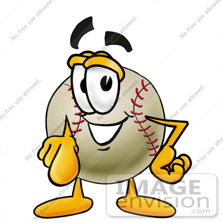 #22370 Clip art Graphic of a Baseball Cartoon Character Pointing at the Viewer by toons4biz