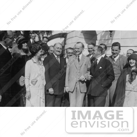 #2291 John Drew, Al Jolson and Other Prominent Actors With President and Mrs Coolidge by JVPD