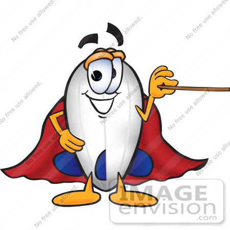 #23070 Clip art Graphic of a Dirigible Blimp Airship Cartoon Character Holding a Pointer Stick by toons4biz
