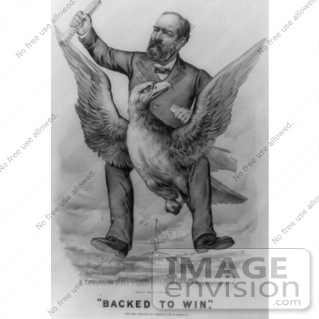 #2339 Benjamin Harrison Riding on the Back of an Eagle by JVPD