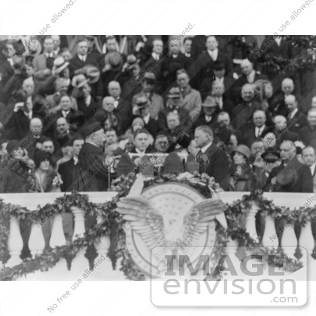 #2502 William H. Taft Administering the Oath of Office to Herbert Hoover by JVPD