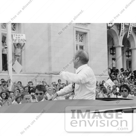 #2537 Gerald Ford Greeting a Crowd by JVPD