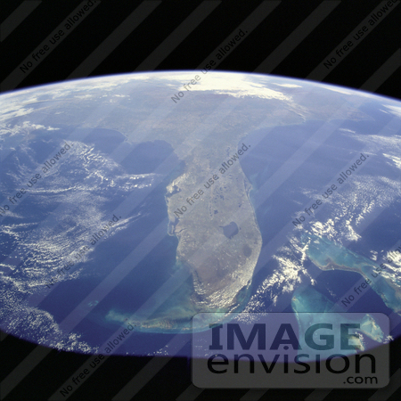 #25456 Stock Photography of The State of Florida as Seen From Space by JVPD