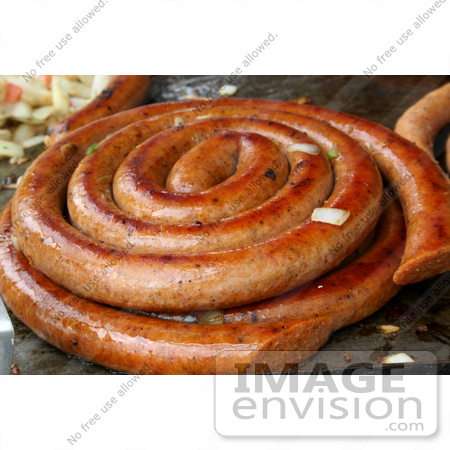 #256 Picture of a Polish Sausage Cooking On a Grill by Kenny Adams
