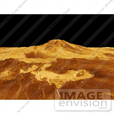 #2572 3D Perspective View of Maat Mons by JVPD
