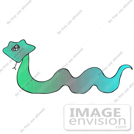 #26692 Blue Green Snake Clipart by DJArt