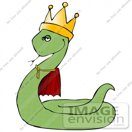 #26695 Snake King in a Crown Clipart by DJArt