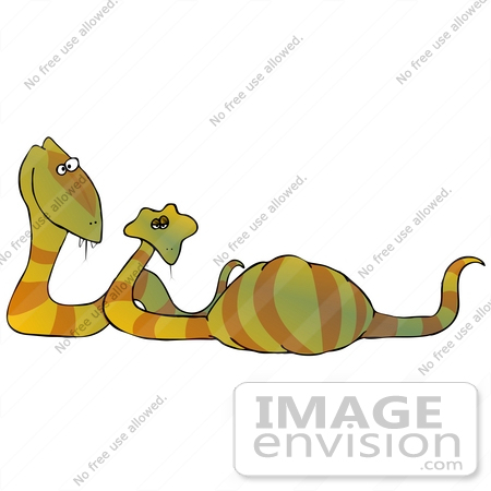 #26696 Couple of Snakes in Love and Expecting Babies Clipart by DJArt