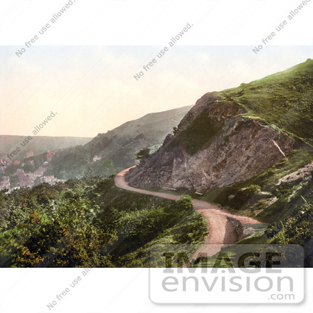 #26791 Stock Photography of a Dirt Road Winding Around Ivy Scar Rock Quarry in the Village of Malvern Worcestershire England UK by JVPD