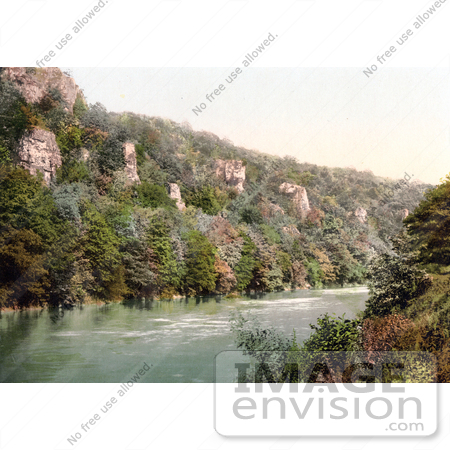 #26801 Stock Photography of the Seven Sisters Rocks on the River Wye in Monmouth Wales Monmouthshire England UK by JVPD