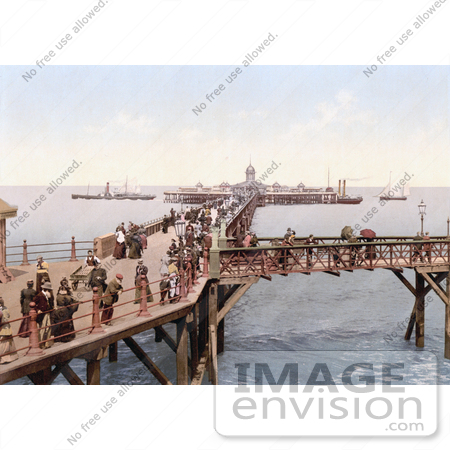 #26808 Stock Photography of People on the Busy Margate Jetty in Margate Thanet Kent England UK by JVPD