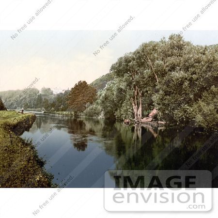 #26811 Stock Photography of a the Cliveden Mansion on a Hill Over the River Thames in Cliveden Reach Maidenhead Berkshire London England UK by JVPD