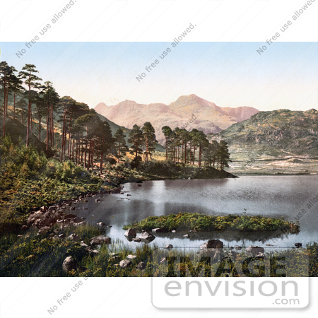 #26814 Stock Photography of the Blea Tarn Lake With a View of the Langdale Pikes Lake District Great Langdale Cumbria England UK by JVPD