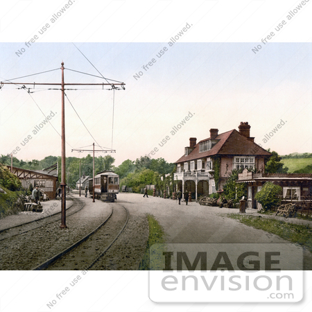 #26822 Stock Photography of the Tram Station at the Groudle Glen Hotel in Onchan on the Isle of Man England by JVPD