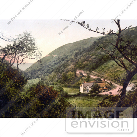 #26839 Stock Photography of Hunter’s Inn Near The Bay In Lynton And Lynmouth Devon England UK by JVPD