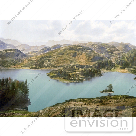 #26864 Stock Photography of Mountains Surrounding Tarn Hows Coniston Lake District Cumbria England UK by JVPD