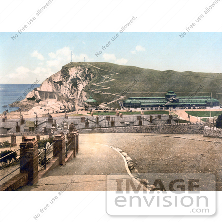 #26868 Stock Photography of Victoria Pavillion With Zig Zag Path Up the Hill in Ilfracombe Devon England UK by JVPD