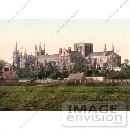 #26886 Stock Photography of a South View of the Peterborough Cathedral in Peterborough England by JVPD