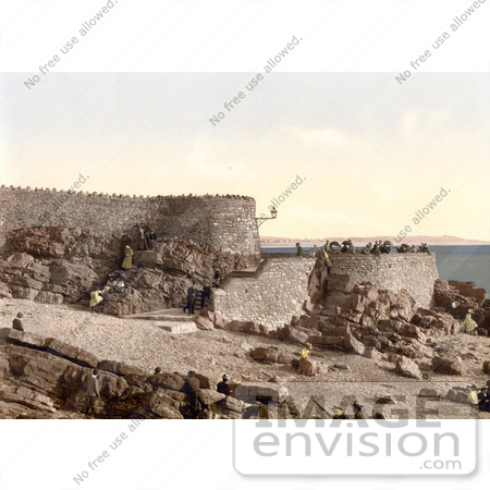 #26890 Stock Photography of People Enjoying the View From Anchor Head in Weston-super-Mare on the Bristol Channel in North Somerset England UK by JVPD