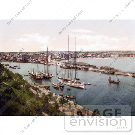 #26935 Stock Photography of Ships in the Harbor at Weymouth Dorset England UK by JVPD