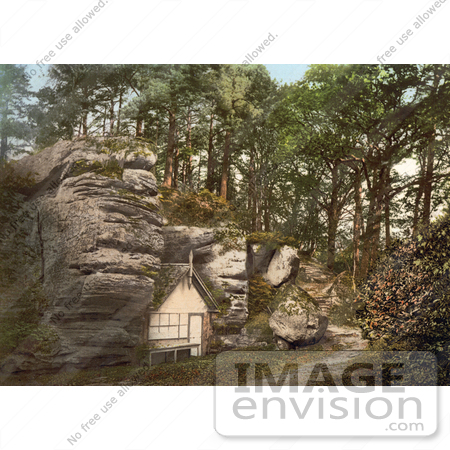 #26943 Stock Photography of a Building Nestled in the High Rocks in Tunbridge Wells Kent England UK by JVPD