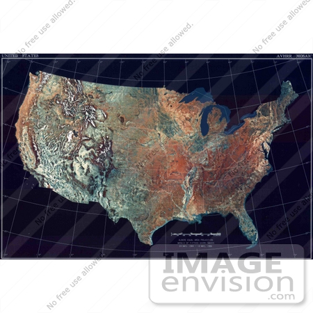 #26949 Stock Photography of a Map of the Contiguous United States of America and the Great Lakes by JVPD