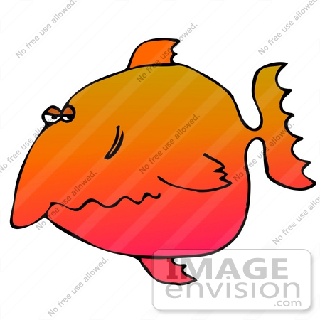 #26955 Grumpy Colorful Fish Clipart Graphic by DJArt