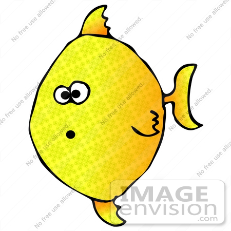 #26957 Shocked Yellow Fish Clipart Graphic by DJArt