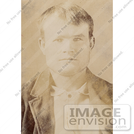 #27009 Stock Photography of a Mugshot of Robert LeRoy Parker, Better Known as Butch Cassidy by JVPD