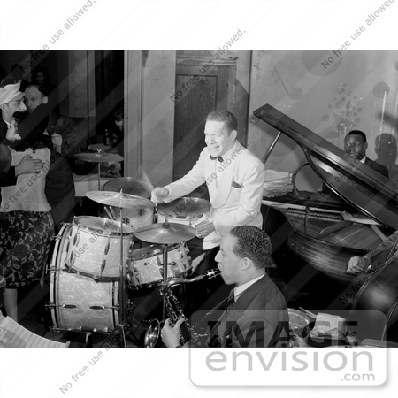 #27015 Stock Photography of People Dancing to the Red Sounders Music Band in the Club DeLisa in Chicago in 1942 by JVPD