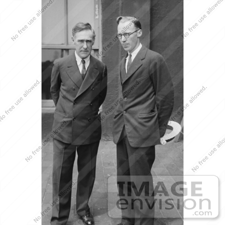 #27376 Stock Photo of John T. Scopes And Lawyer John R. Neal Standing Side By Side In 1925 by JVPD