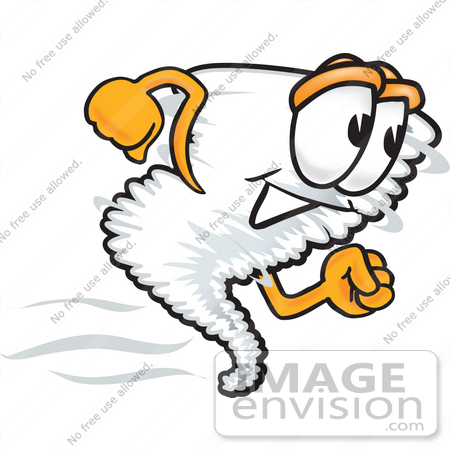 #27800 Clip Art Graphic of a Running Tornado Mascot Character by toons4biz