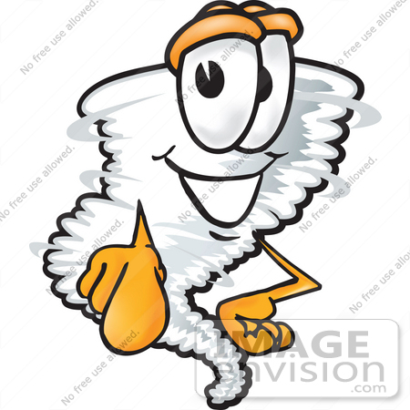 #27811 Clip Art Graphic of a Tornado Mascot Character Pointing at the Viewer by toons4biz