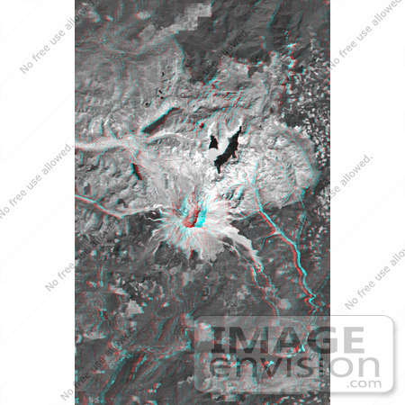 #2832 Mount St Helens Anaglyph by JVPD