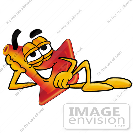 #28378 Clip Art Graphic of a Construction Traffic Cone Cartoon Character Resting His Head on His Hand by toons4biz