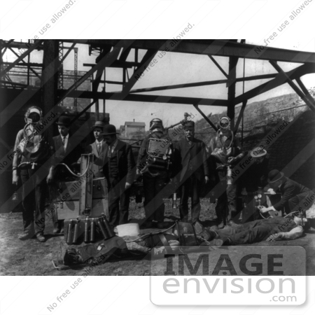 #2892 Picture of Coal Miners With Resuscitation Gear, La Salle, Illinois by JVPD
