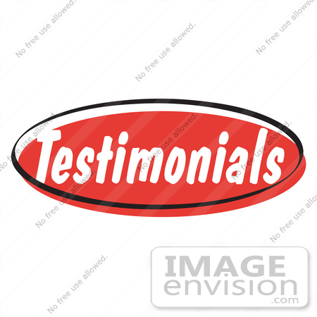 #29078 Royalty-free Cartoon Clip Art of a Red "Testimonials" Internet Website Button by Andy Nortnik