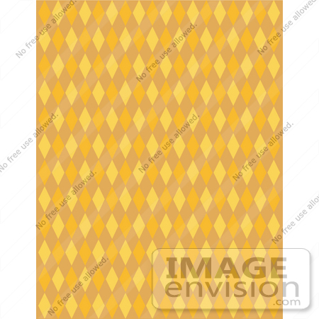 #29219 Royalty-free Cartoon Clip Art of an Orange Background With Colorful Diamonds by Andy Nortnik