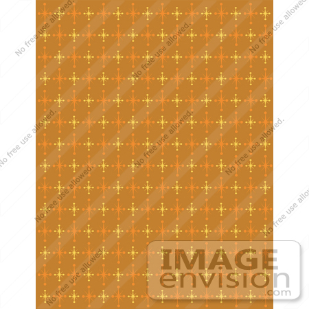 #29221 Royalty-free Cartoon Clip Art of an Orange Background With Colorful Stars by Andy Nortnik