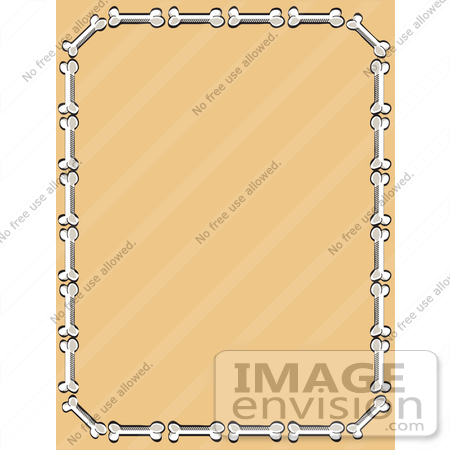 #29222 Royalty-free Cartoon Clip Art of a Background With a Border of Dog Bones by Andy Nortnik