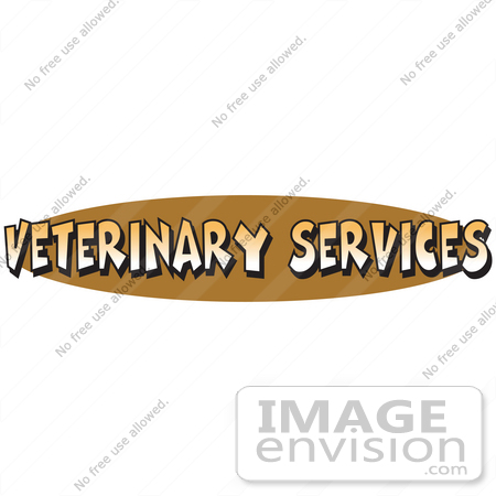 #29258 Royalty-free Cartoon Clip Art of an Internet Web Button Reading "Veterinary Services" by Andy Nortnik