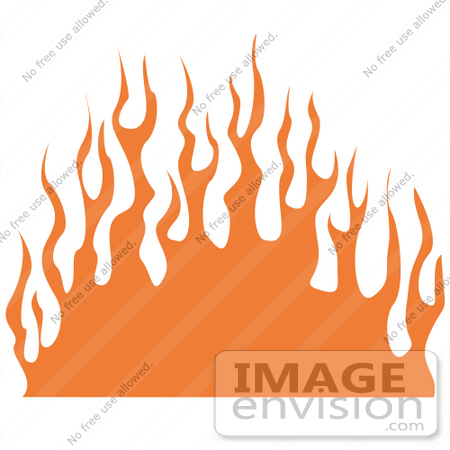 #29347 Royalty-free Cartoon Clip Art of a Wall of Orange Flames by Andy Nortnik