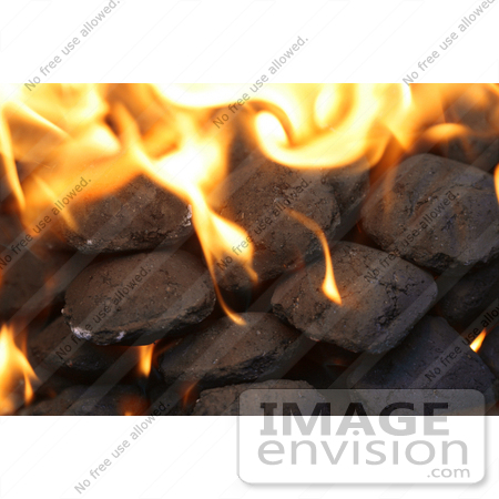 #294 Picture of Burning Charcoal Briquettes by Kenny Adams