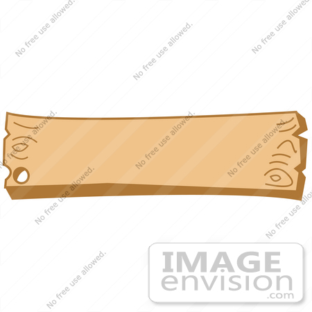 #29401 Royalty-free Cartoon Clip Art of a Blank Wooden Western Style Sign With a Nail Hole by Andy Nortnik