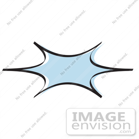 #29417 Royalty-free Cartoon Clip Art of a Blue Starburst With A Black Outline by Andy Nortnik