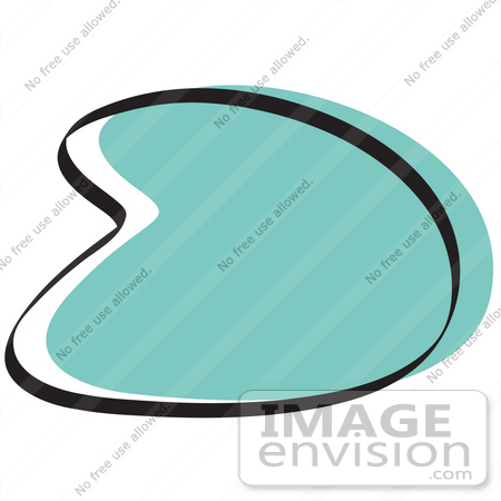 #29429 Royalty-free Cartoon Clip Art of a Turquoise Partial Circle Shape by Andy Nortnik