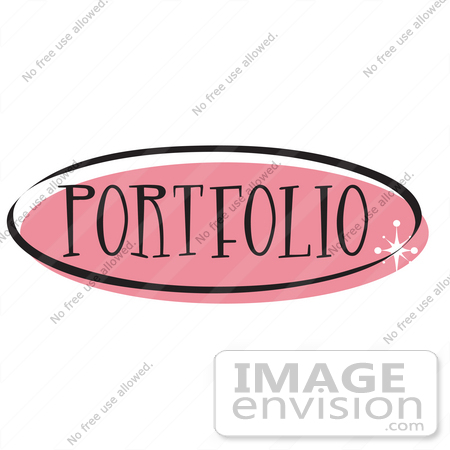 #29447 Royalty-free Cartoon Clip Art of a Pink Portfolio Website Button That Could Link To A Gallery On A Site by Andy Nortnik