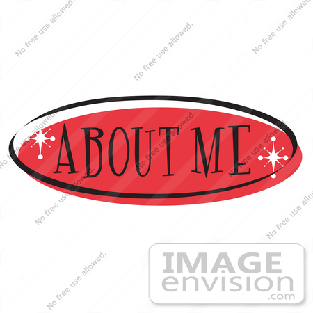 #29448 Royalty-free Cartoon Clip Art of a Red About Me Website Button That Could Link To An Information Page On A Site by Andy Nortnik