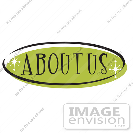 #29458 Royalty-free Cartoon Clip Art of a Green About Us Website Button That Could Link To An Information Page On A Site by Andy Nortnik