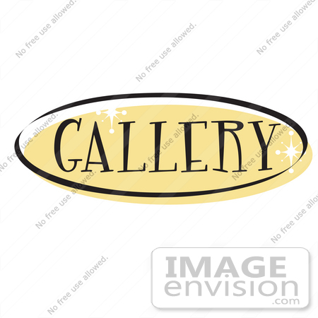 #29493 Royalty-free Cartoon Clip Art of a Yellow Gallery Website Button That Could Link To a Visuals Page On A Site by Andy Nortnik